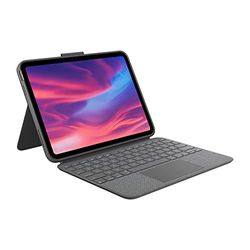 Logitech Combo Touch Detachable Keyboard Case for iPad (10th gen) - Grey - UK Layout