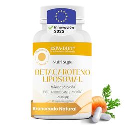 Betacaroteno Liposomal Cápsulas – Bronceador Natural y Acelerador de Bronceado con Vitamina A y E – Suplemento Oral Rico en Antioxidantes para la Piel, Salud Ocular Pastillas Bronceadoras – 60 Caps