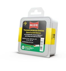 BALLISTOL 23223 Viltreiniger Speciaal – trommelreiniger voor kaliber .38 – 100% schapenwol met messing vezels – 60 stuks