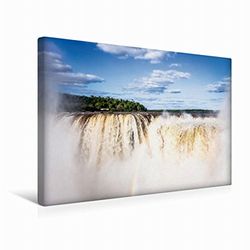 CALVENDO Iguazú Toile textile de qualité supérieure - 45 x 30 cm - Motif cascades - Image HD sur châssis - Impression sur toile - Impression sur toile non tissée de qualité supérieure - Par Uwe Bergwitz