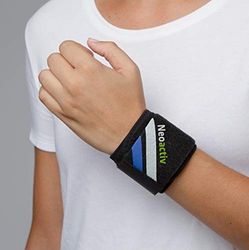 Emo Muñequera Ajustable, Negra, Esguince, Talla Única, MQ20A