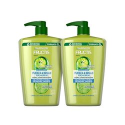 Garnier Fructis Shampoo-paket med styrka och glans för normalt hår, 2 x 1 liter