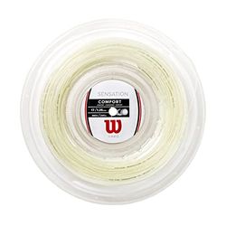 Wilson Bobina di corda da Tennis Sensation 17, per racchette da Tennis, Diametro 1,25 mm, 200 m, Trasparente, WRZ91110017