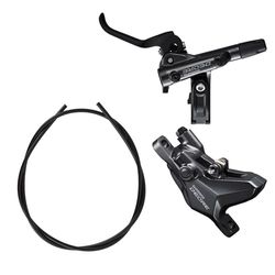 SHIMANO Deore BR-M6100/BL-M6100 Deore Bled Dźwignia hamulca/post Mount 2 tylny zacisk lewy, M6100LR, czarny