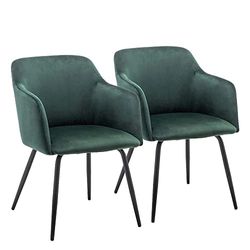 Marchio Amazon - Movian Brado - Set di 2 sedie da soggiorno, verde scuro