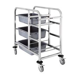 Vogue dk738 carrito de acero inoxidable