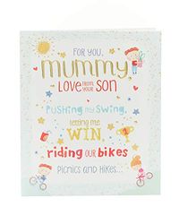 UK Greetings Carte de fête des mères de la part de son fils avec enveloppe – Motif amour