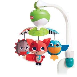 Tiny Love Take-Along Mobiel, 3-in-1 Baby Muziekmobiel, 0+ Maanden, voor Wieg, Box of Kinderwagen, Multifunctioneel met 3 Bevestigingen, 5 Melodieën, 30 Minuten Onafgebroken Muziek, Meadow Days