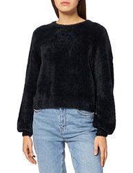 ONLY Dames Onlpiumo L/S Cc KNT Pullover, Zwart/details: solid., M