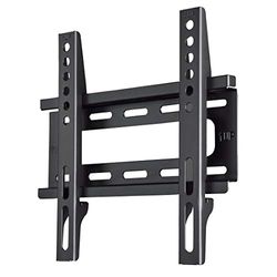 Hama TV muurbeugel (19-46 inch TV mount voor televisie tot 25 kg, max. VESA 200x200, vaste televisie muurbeugel met minimale wandafstand, incl. Fischer pluggen en montage-instructies) zwart