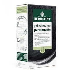 Herbatint Coloration permanente pour cheveux blancs 1N noir – 170 ml | Sans ammoniaque | Couverture 100% pour cheveux blancs | Pour peaux sensibles | Avec 8 extraits naturels biologiques