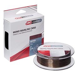 JRC Contact CM50 Monofilament vislijn, hoge schokweerstand en knoopsterkte, lage Vis bruine kleur, ontworpen om u te helpen grote karpers te vangen
