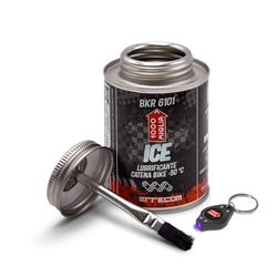 1000 Miglia BKR 6101 Lubrificante Catena Bici per utilizzo in Condizioni di Freddo Estremo fino a -50°C e Tracciati Innevati, Formula Fluorescente, Barattolo All-In-One con pennello incluso - 240 ml
