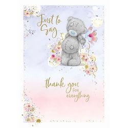 Me to You Bedankkaart Tatty Teddy met Bloem - Officiële Collectie