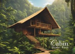 Cabin Guest Book: Guest Book for Vacation Home, Airbnb, Visitor Rental, Visitor’s Log Book for Recording Name & Memories