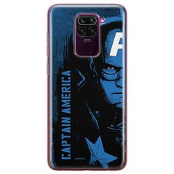 ERT GROUP etui na telefon Xiaomi REDMI NOTE 9, case oryginalny i oficjalnie licencjonowany przez Marvel, wzór Kapitan Ameryka 010, optymalnie dopasowane, plecki z TPU