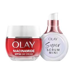 Olay Super Powered Duo: Super Serum + Regenerist Niacinamide SPF30 Day Face Cream Moisturiser