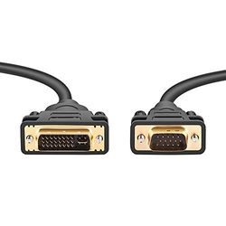 PremiumCord DVI-VGA verbindingskabel - 3m, DVI-I (24+5) - VGA (15 Polig), stekker naar stekker, kabel voor PC (analoog) / DVI-I apparaten, kleur zwart