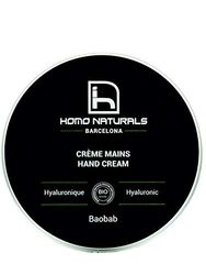 HOMO NATURALS Crema Mani da Uomo 100 ml, Nero, Estandar