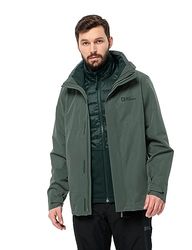 Jack Wolfskin Luntal 3 en 1 Chaqueta M, Hedge Green, L para Hombre