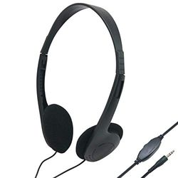 Waytex 69130 hoofdtelefoon, zwart, 3,5 mm jack-aansluiting, verstelbaar volume