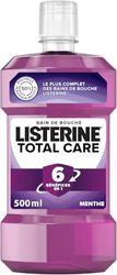 Listerine, Bain de Bouche Quotidien Total Care 6 en 1 (bouteille de 500 ml) – 6 bénéfices en 1 pour une hygiène bucco-dentaire totale – Goût menthe pour une haleine fraîche