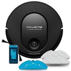 Rowenta X-Plorer Serie 65 - Robot Aspirador, aspira y friega, tecnología láser, Cobertura Total, mapeo Permanente, hasta 168 min autonomía, diseño Muy Plano, Capacidad Subir sobre alfombras, RR8L65