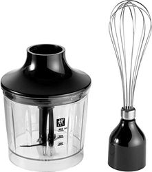 ZWILLING Accessory Set for Hand Blender, 2-piece: chopper attachment & whisk attachment, Stainless Steel/Black