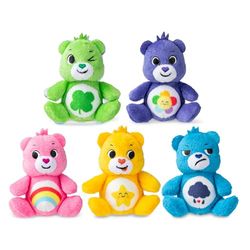 Care Bears Confezione di 5 Micro Peluche, Orsetto dell'Allegria, Orsetto Sorridente, Orsetto della Buona Fortuna, Orsetto Burbero e Orsetto dell'Armonia, Giocattolo Per Bambini e Bambine dai 4 Anni+