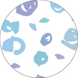 Bonateks, Round Digital Printed Mouse Pad, Non-Slip Base, for Office and Home, Diameter:22cm
