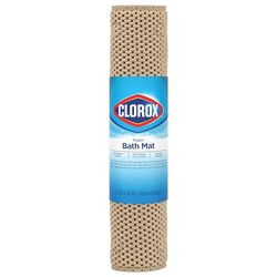 Duck Clorox Tappetino da bagno imbottito in schiuma per vasche, antiscivolo, con ventose, 43 x 91 cm, colore: tortora