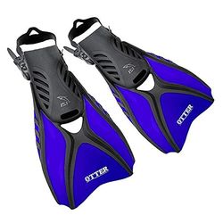 Ist/Dolphin Palmes Otter, Réglables, Adultes Unisexe, Bleu (Bleu), L (44-48)