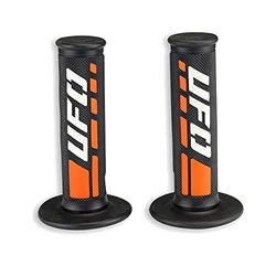 UFO Maniglia Enduro Cross Axiom 2018 MA01827-127, Nero/Verde, Plastica, 120 mm x 22/24 mm, Manopola per manubrio di moto