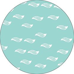 Bonateks, Ronde digitaal bedrukte muismat, antislip onderkant, voor kantoor en thuis, diameter: 22 cm