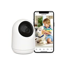 SwitchBot Kamera do monitoringu wewnątrz, kamera WLAN z osłoną pola widzenia 360°/115°, wykrywanie osób, śledzenie ruchu, 2-drożne audio, widoczność w nocy na podczerwień, kompatybilna z Alexa, tylko