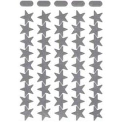 Stephens - Etiquetas autoadhesivas de estrellas de color plateado, ideal para tabla de recompensas, etiquetado, organización, embellecimiento de superficies como papel, madera, plástico y más