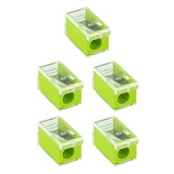 KUM AZ1022216-G - Taille-crayon avec réservoir, Mikro K1 vert, 5 pièces, petit taille-crayon