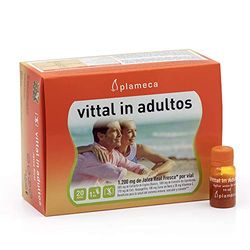PLAMECA - Vittal In Adultos, con Jalea Real Fresca, Vitamina C y Espino Blanco, Aporte de Vitalidad y Energía, Reduce Cansancio y Fatiga, Ayuda al Sistema Inmunitario - 20 Viales Bebibles de 10 ml