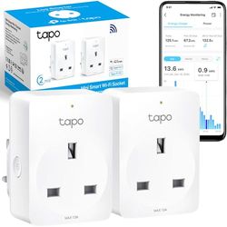 Tapo P110 (2-Pack) Smart Plug, WiFi Plug, Energy Monitoring, Electricity Usage Monitor, App Remote Control, Alexa Plug, Voice Control with Alexa & Google, Away Mode, Scheduling & Timer, Device Sharing