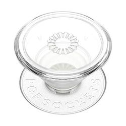 PopSockets: PopGrip - Supporto e Impugnatura per Telefoni Cellulari e Tablet con un Top Intercambiabile - Clear