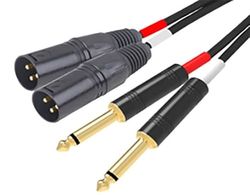 Kabel 2 x XLR M / 2 x 6,3 mm mono jack - 3 m