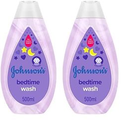 Johnson's Baby Bedtime Wash - Gentle And Mild Delicate Skin And Everyday Use - Natural Calm Aromas, 500ml (Pack of 2)