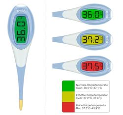 Scala Digital Body Thermometer SC2050 Flex Speed 10 sec Night Gold Tip