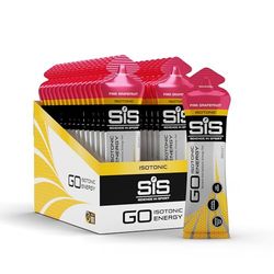 Science In Sport GO Isotonic Energy Gels, Running Gels with 22 g Carbohydrates, Low Sugar, Pink Grapefruit, 60 ml Per Serving (30 Pack)