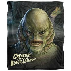 UNIVERSAL MONSTERS Black Lagoon Head Silky Touch Super Soft Throw Blanket 152 x 127 cm