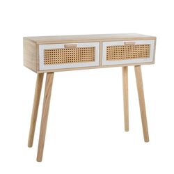 MESA ENTRADA C/2 CAJONES MADERA_90X28X80CM DM+PAULOWNIA+MIMBR