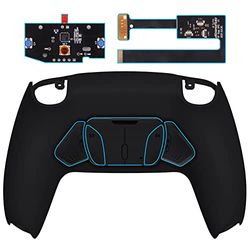 eXtremeRate Black Programable RISE4 Remap Kit for ps5 Controller BDM-010 BDM-020, Upgrade Board & Redesigned Back Shell & 4 Back Buttons - Controller NOT Included