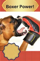 Boxer Power! Notebook/Journal with name tag- 120 page, 5.25' x 8' paperback notebook: Pawesome Personalities