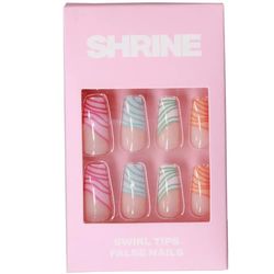 SHRINE FALSE NAILS SWIRL TIPS 20 PACK