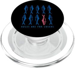 Las reglas son para los perdedores. Diseño único de peces PopSockets PopGrip para MagSafe